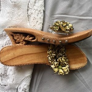 Wooden heeled sandals